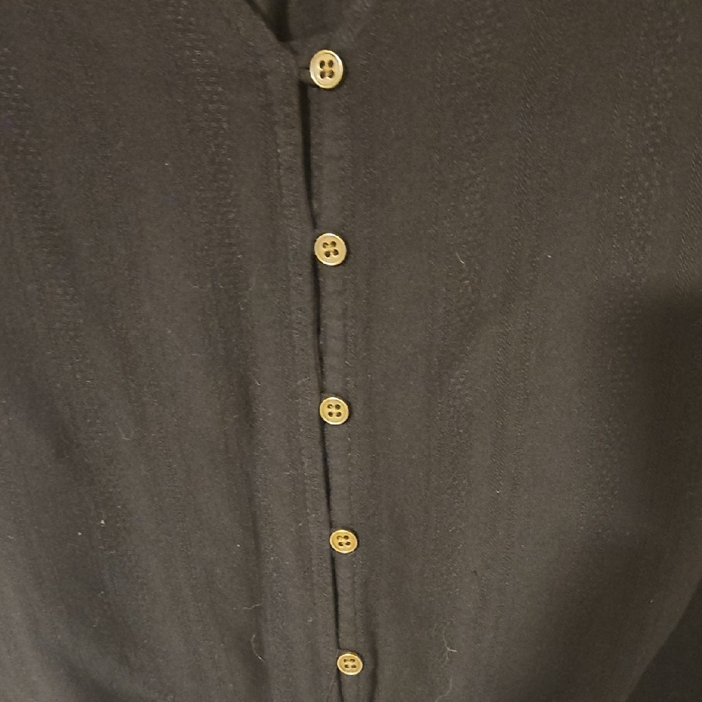 Universal Thread Black Button-Front Blouse - Picture 4 of 6
